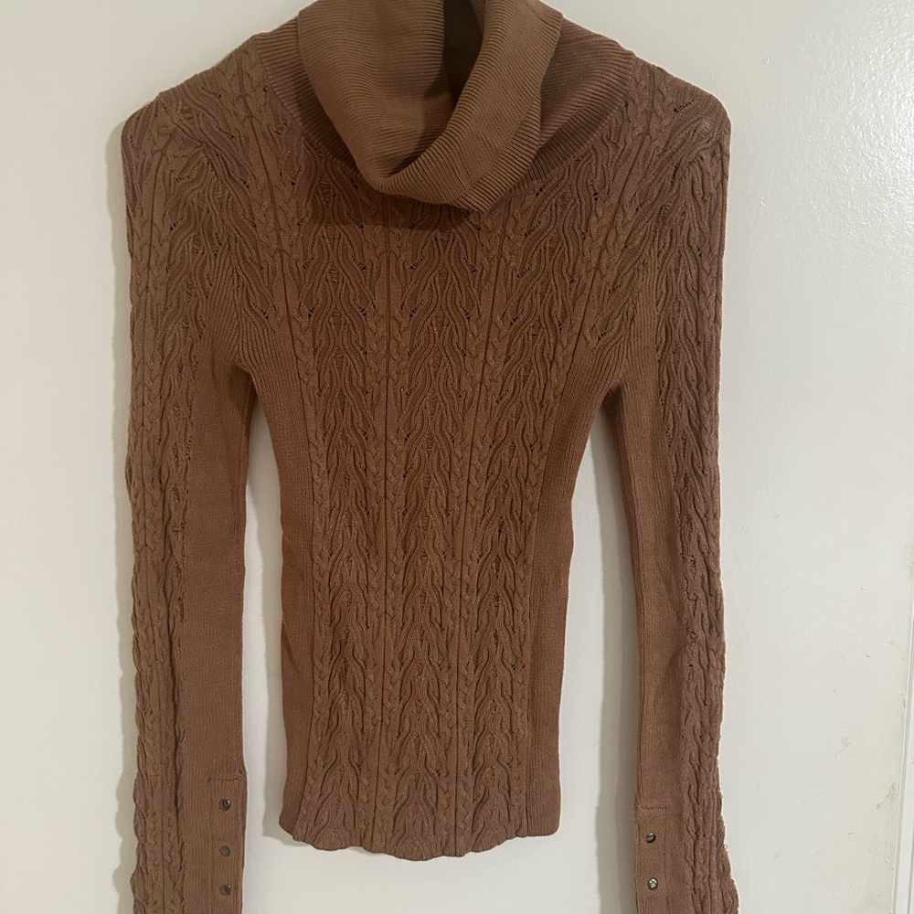 Free People Cowl Neck Sweater - Brown